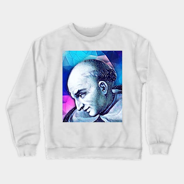 Bartolomé de las Casas Snowy Portrait | Bartolomé de las Casas Artwork 13 Crewneck Sweatshirt by JustLit